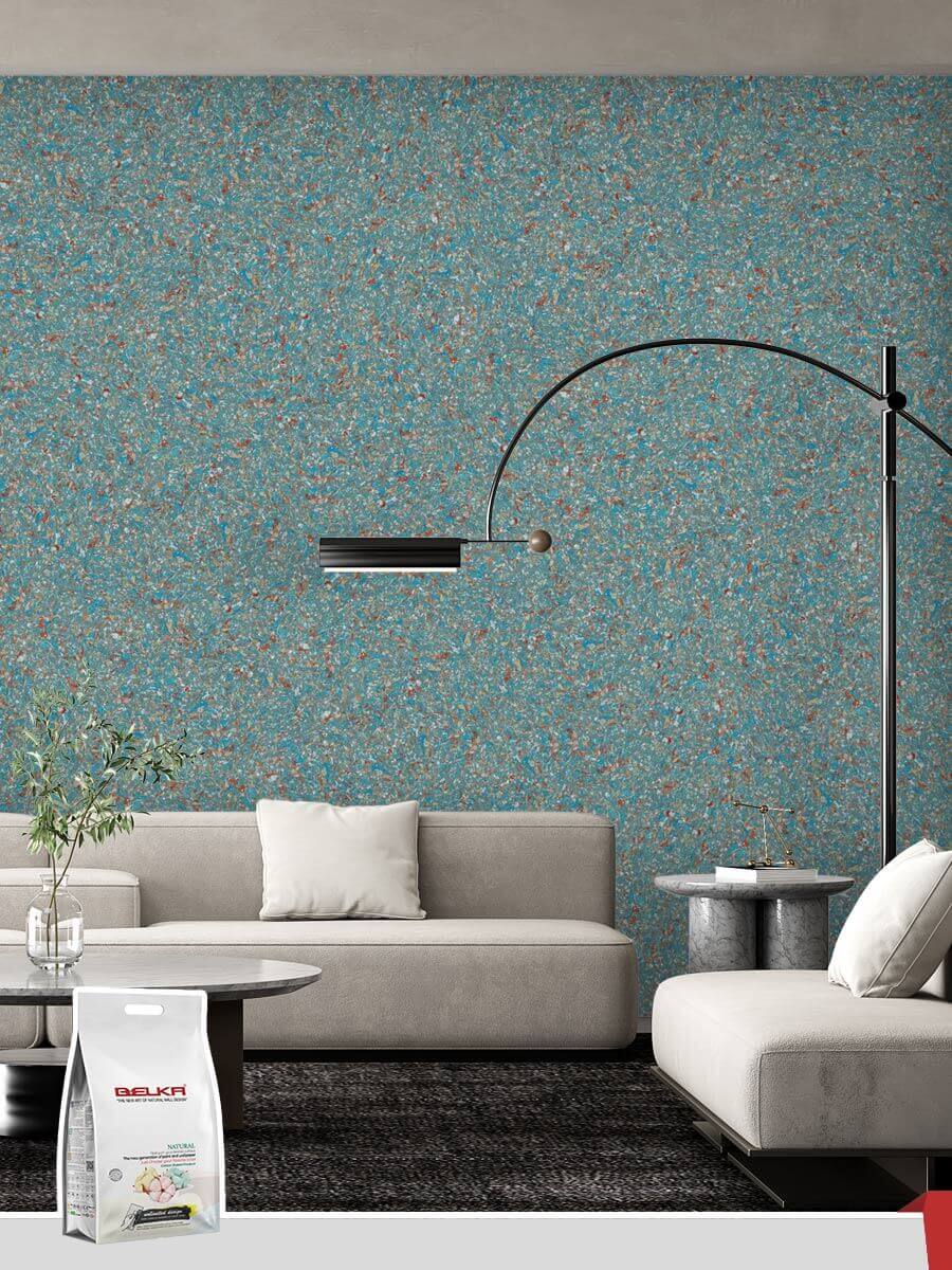 Belka B60 Vintage Teal Wallpaper showcasing a retro and stylish design, perfect for creating vibrant and vintage-inspired interiors.