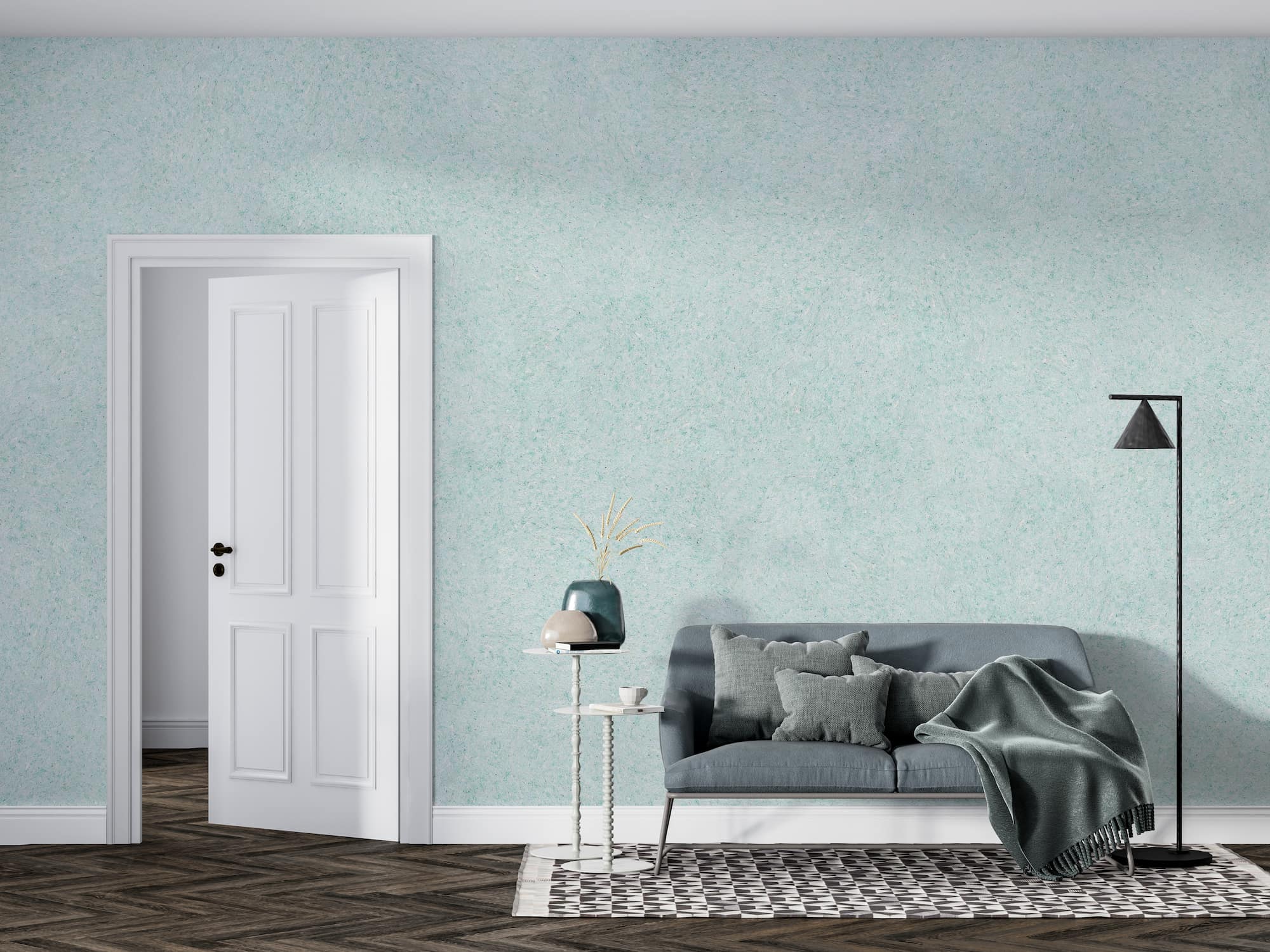 Belka B44 Mint Wallpaper - Fresh Minty Green Self-Adhesive Wall Design