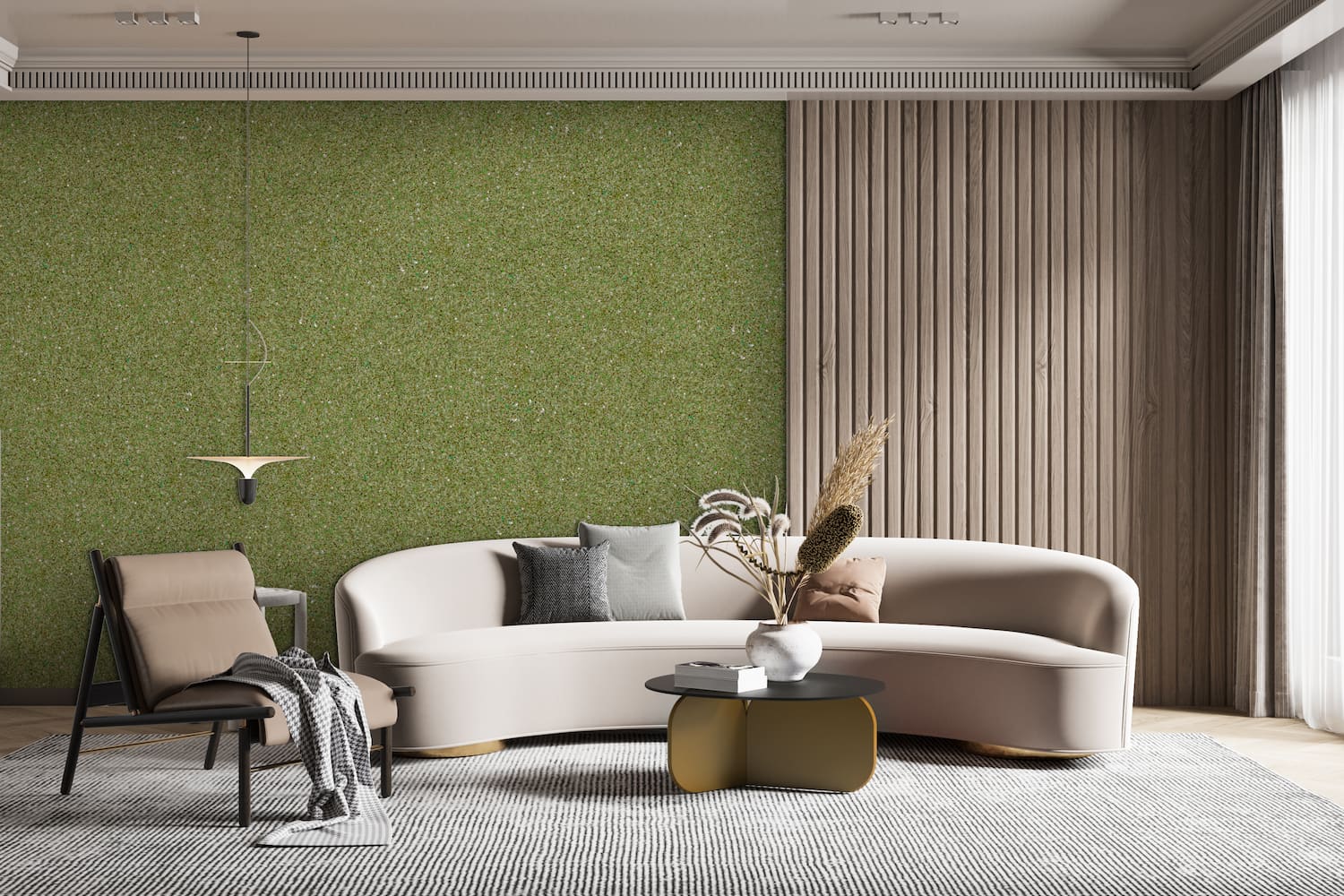 Belka B31 Green Wallpaper, bringing nature-inspired tranquility and calming energy into your home.