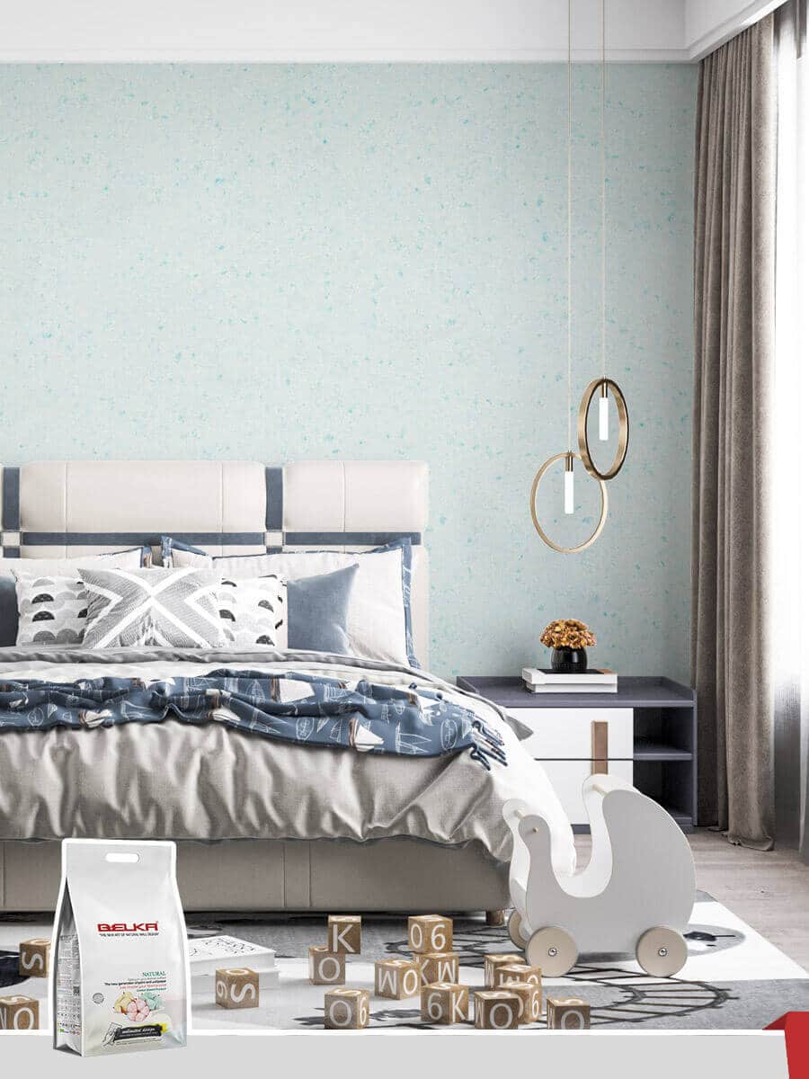 Belka B49 Ice Blue Wallpaper, creating a refreshing, calm atmosphere with its cool blue tones.