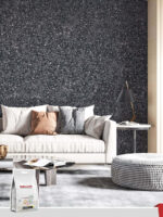 Transform your space with Belka B47 Charcoal Wallpaper. A modern, dark design that adds sophistication and elegance to any room.