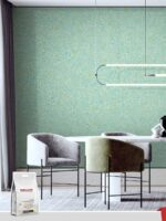 Belka B58 Cyan Wallpaper, a vibrant and bold wall design perfect for adding energy and modern style to your interiors.