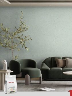 Belka B37 Sage Green Wallpaper, creating a subtle, sophisticated atmosphere with a calming green hue.