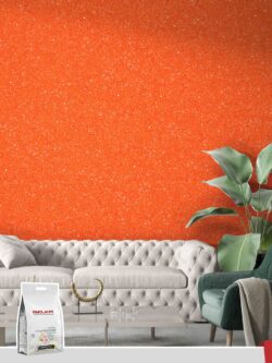 Belka B21 Orange Wallpaper showcasing a bright and cheerful design, perfect for creating a warm and lively interior ambiance.