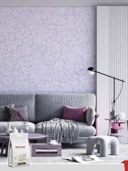 Belka B38 Lilac Wallpaper adds a light, feminine touch to your space with its soft purple tones, perfect for creating a calming atmosphere.