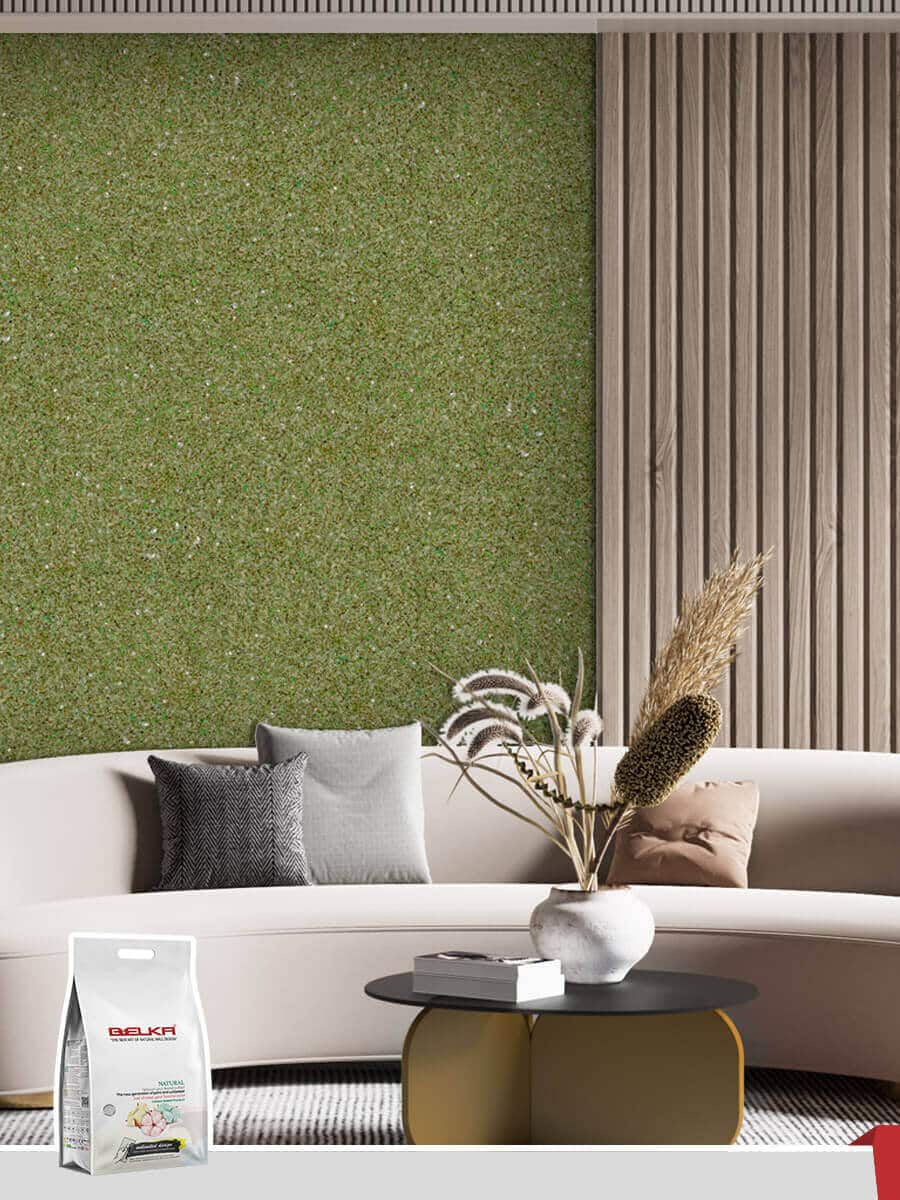 Belka B31 Green Wallpaper, bringing nature-inspired tranquility and calming energy into your home.