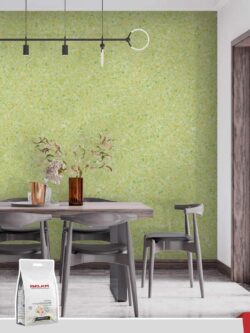 Belka B34 Neon Green Wallpaper, a vibrant and bold wall design perfect for energetic and modern interiors.