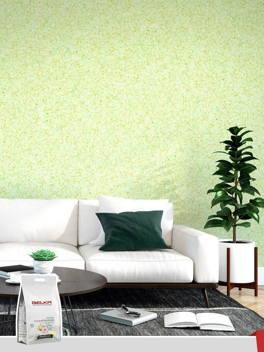 Belka B40 Yellow Green Wallpaper, bringing freshness and vibrance with a lively mix of yellow and green tones.