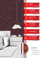 Belka B51 Dark Red Wallpaper with a rich and bold hue, adding timeless elegance to any interior space.