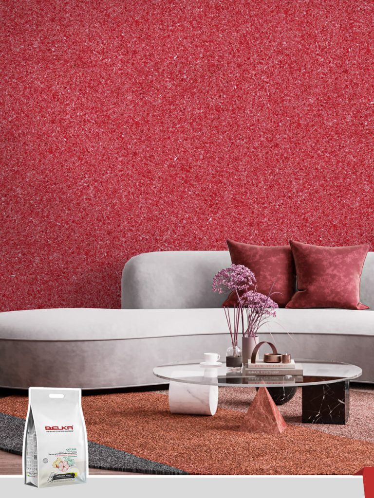 Belka B23 Coral Red Wallpaper adding vibrant energy and warmth to any room with a lively coral hue.