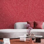 Belka B23 Coral Red Wallpaper adding vibrant energy and warmth to any room with a lively coral hue.