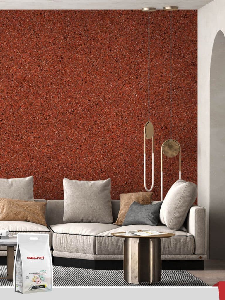 Belka B57 Rustic Copper Wallpaper, creating a warm, sophisticated metallic effect with copper tones.