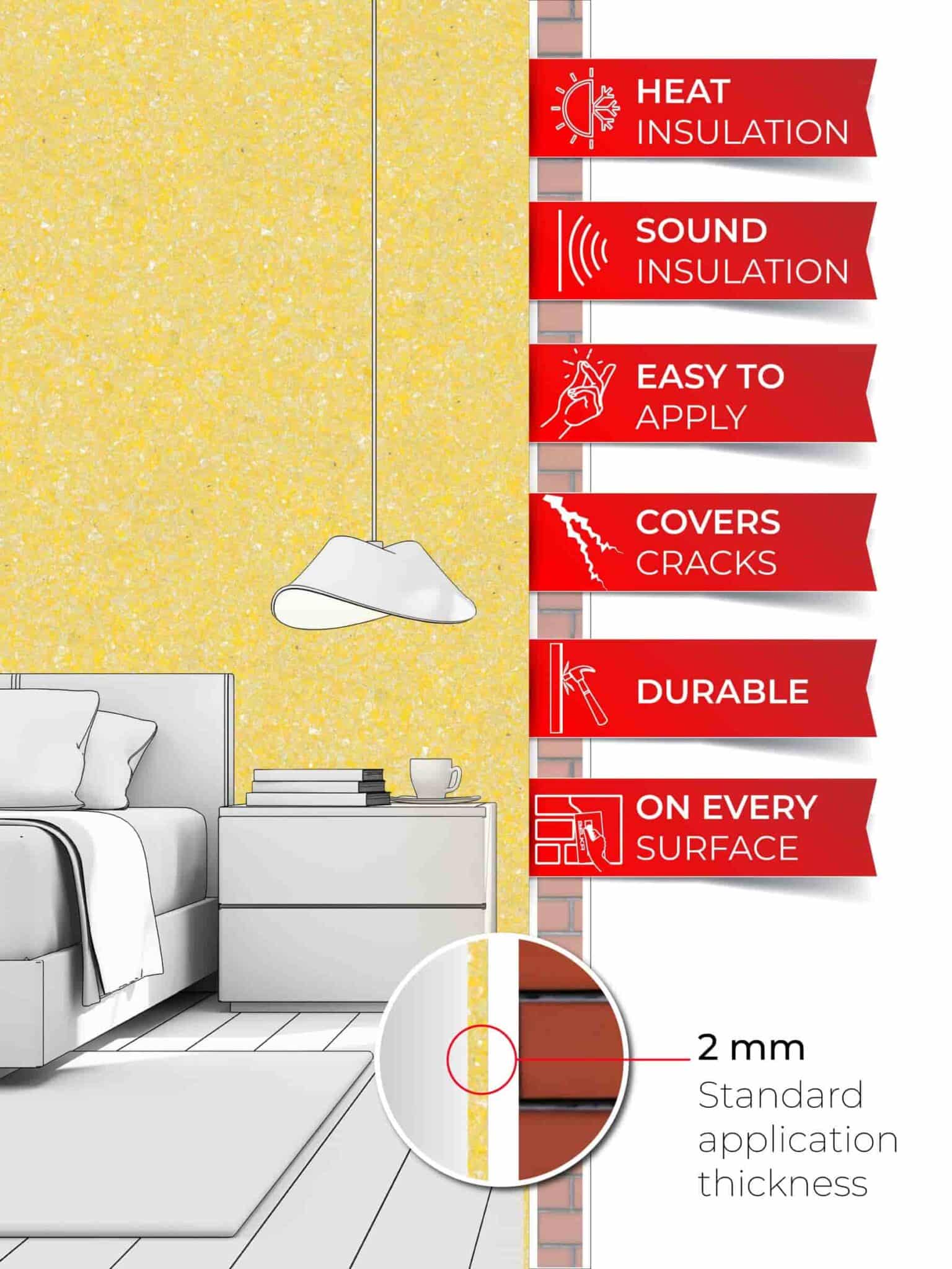 Belka B6 Yellow Wallpaper with vibrant yellow tones, perfect for brightening up any room with energy and warmth.