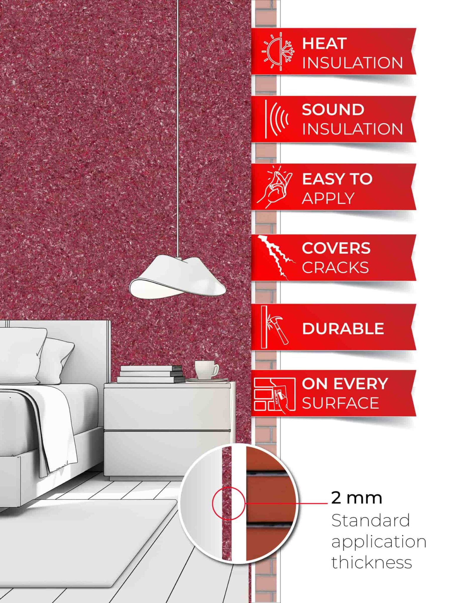 Belka B16 Plum Wallpaper - Eco-friendly, luxurious plum wallpaper for elegant interior design.