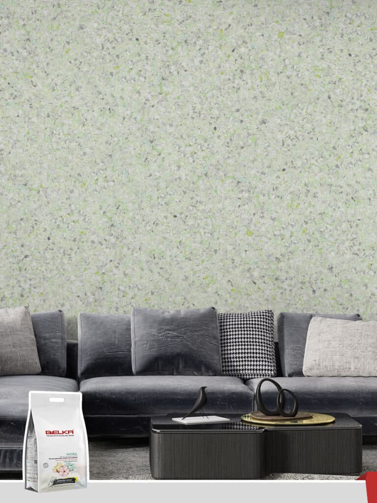 Belka B56 Smokey Green Wallpaper with a soft, elegant tone ideal for creating a serene and sophisticated ambiance.