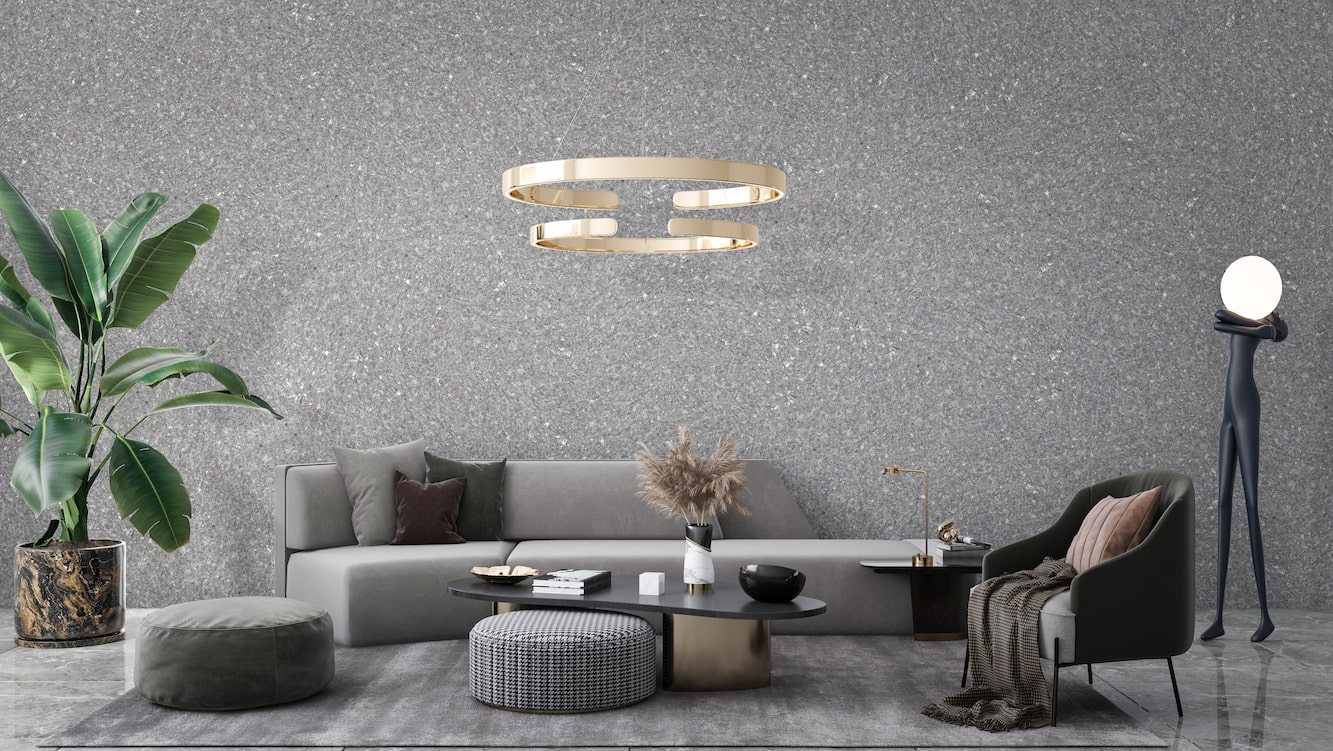 Belka B50 Silver Wallpaper with a sleek metallic finish adds modern elegance to your room, reflecting light to create a bright, stylish atmosphere.