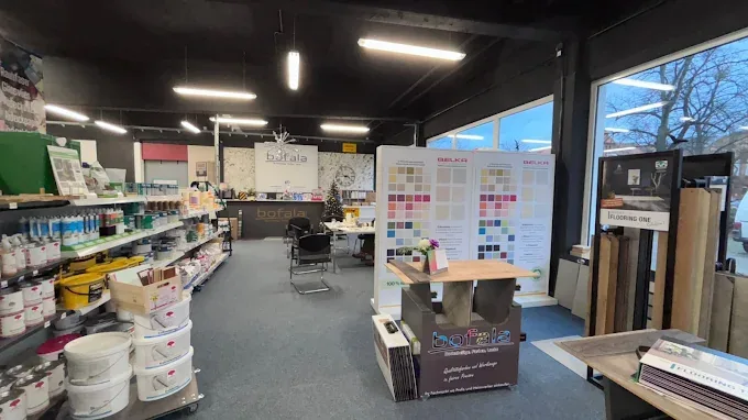 BELKA showroom and surface sample display in Germany
