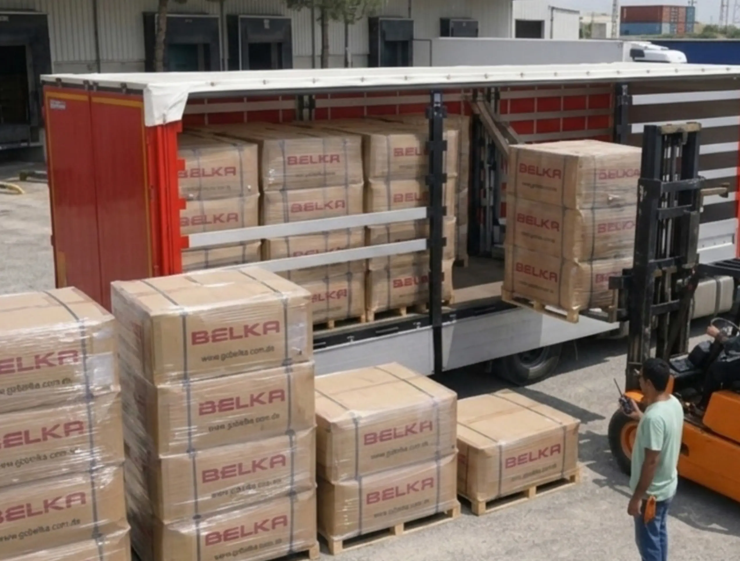 BELKA export pallets prepared for commercial supply through Türkiye