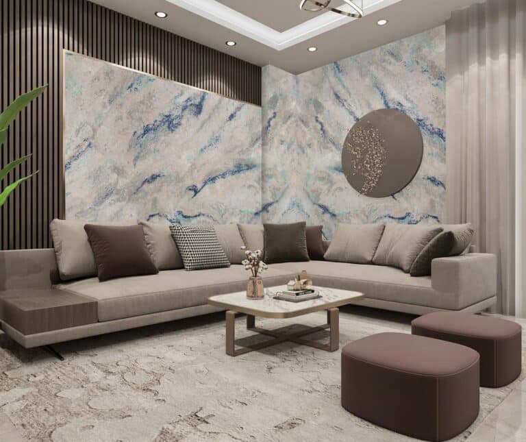 Belka Tapete Wohnzimmer Marmor Design