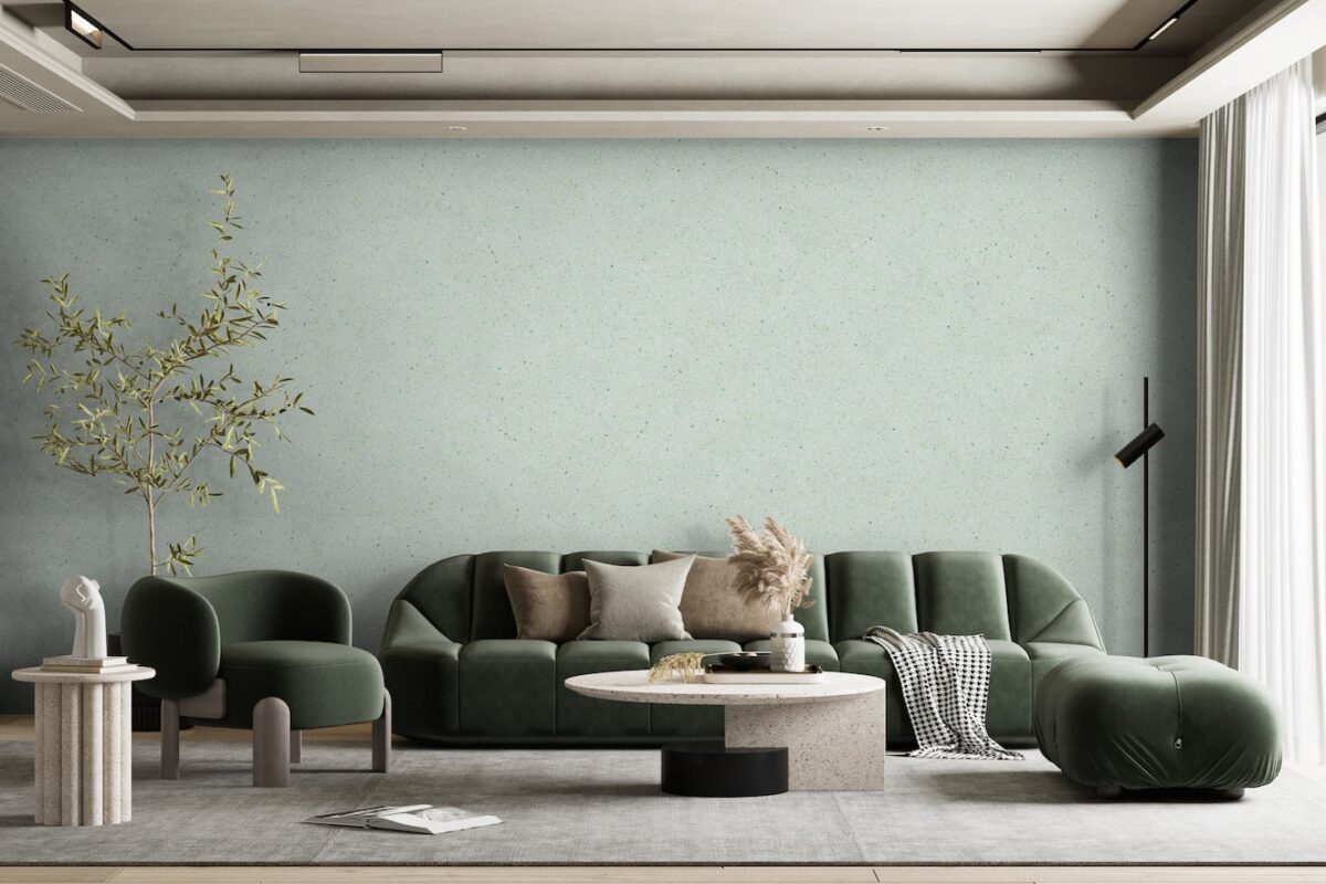 BELKA Oberfläche als textile Wohnzimmer-Wandgestaltung