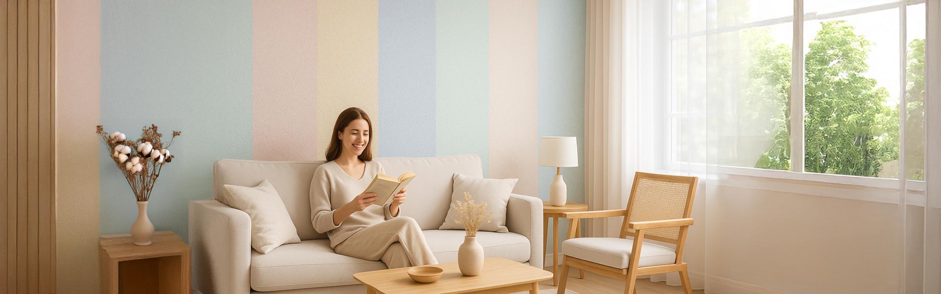 Die Edition Helle Eleganz von Belka bringt stilvolle, helle Tapetendesigns in Ihr Zuhause – ideal für alle, die modernes Interior mit sanfter Farbgebung lieben. Diese Kollektion kombiniert natürliche Pastelltöne, elegante Cremenuancen und sanfte Roséakzente mit funktionalen Vorteilen wie Wärme- und Schalldämmung.