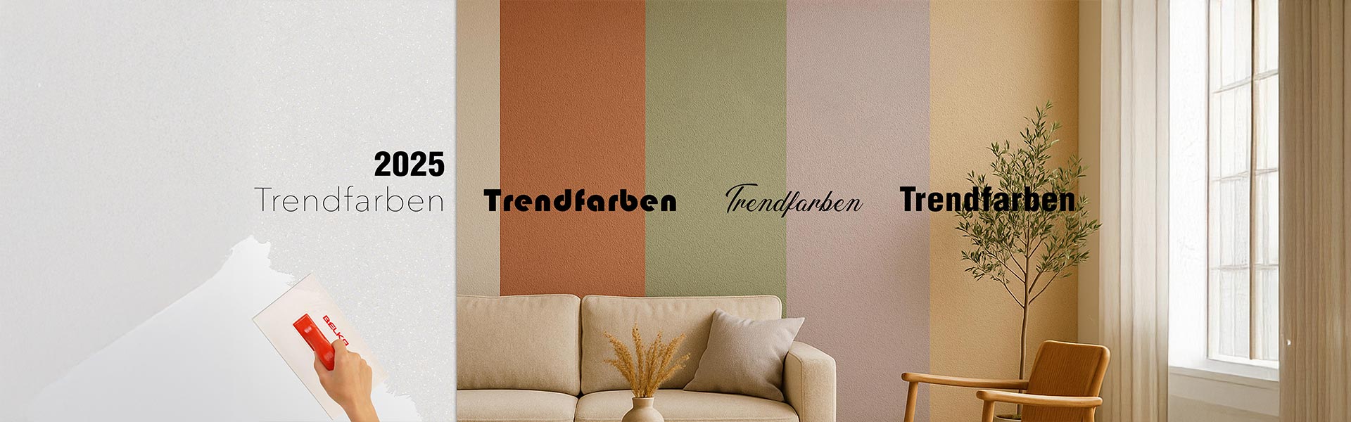 Die Trendfarben 2025 jetzt als Tapete entdecken: stilvolle Wandgestaltung mit natürlichen Materialien & modernen Designs. Jetzt bei Belka kaufen!