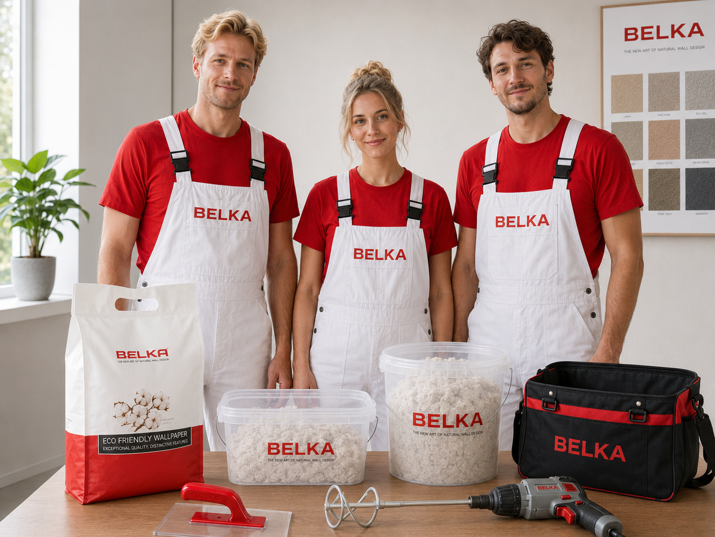 BELKA Servicefahrzeug und Installationsteam vor Ort