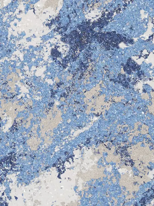 Detail der Farbstruktur von BELKA Tapete MIX4001 Mittelmeer-Brise mit Blau-, Beige- und Weißtönen