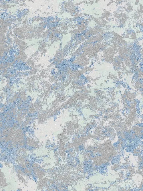 Detail der Farbstruktur von BELKA Tapete MIX4002 Nordische Ruhe mit Hellblau, Silber, Grün und Weiß
