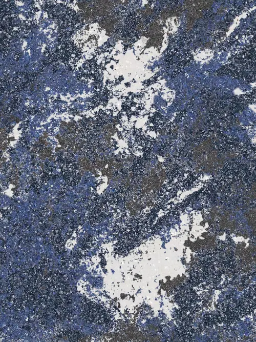Detail der Farbstruktur von BELKA Tapete MIX4008 Nachtblau & Messing mit Dunkelblau, goldenen Akzenten, Schwarz-Gold und Weiß