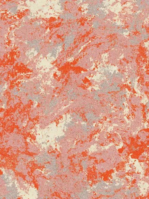 Detail der Farbstruktur von BELKA Tapete MIX4013 Terrakotta-Abend mit Orange, Lachs, Gelb-Creme und Hellbraun