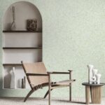 Belka B56 Tapete Grau Grün – Moderne Wandgestaltung: Selbstklebende Baumwolltapete in elegantem Grau-Grün, umweltfreundlich, mit Wärme- und Schalldämmung. Perfekt für Wohnzimmer, Schlafzimmer oder Büro.