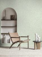 Belka B56 Tapete Grau Grün – Moderne Wandgestaltung: Selbstklebende Baumwolltapete in elegantem Grau-Grün, umweltfreundlich, mit Wärme- und Schalldämmung. Perfekt für Wohnzimmer, Schlafzimmer oder Büro.