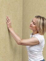 Cremefarbene Belka B1 Beige Baumwollputz-Tapete, umweltfreundliche Flüssigtapete für moderne Wandgestaltung