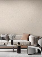 Belka 10 Tapete in Creme-Beige – stilvolle, moderne Wandgestaltung mit sanften Farbtönen.