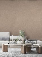 Belka B12 Tapete in Taupe – Moderne Wandgestaltung mit hochwertiger, natürlichen Wandtapete, die sowohl Wärme- als auch Schalldämmung bietet. Ideal für stilvolle und funktionale Innenräume.