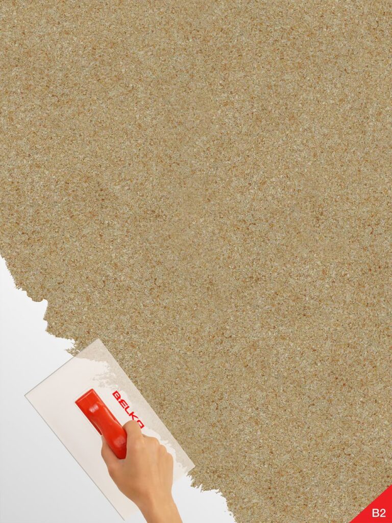 Cremefarbene Belka B2 Beige Baumwollputz-Tapete, umweltfreundliche Flüssigtapete für moderne Wandgestaltung