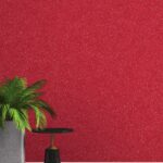 "Belka B20 Tapete in Rot – Moderne, einfarbige Wandtapete in intensivem Rotton, verbindet stilvolles Design mit effektiver Wärme- und Schalldämmung.