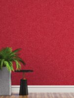 "Belka B20 Tapete in Rot – Moderne, einfarbige Wandtapete in intensivem Rotton, verbindet stilvolles Design mit effektiver Wärme- und Schalldämmung.