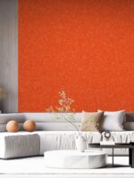 Belka B21 Tapete in Orange – Moderne Wandtapete in einem warmen Orangeton, ideal für lebendige Raumgestaltungen mit zusätzlicher Wärme- und Schalldämmung.