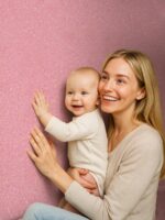 Belka B22 Tapete in Rosa – Sanfte, moderne Wandtapete in zartem Rosaton, perfekt für stilvolle Innenräume mit hervorragender Wärme- und Schalldämmung.