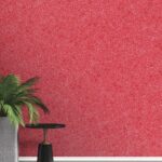 Belka B23 Tapete in Rot mit Muster – Charaktervolle, gemusterte Wandtapete für moderne Wohnkonzepte, vereint dekoratives Design mit Wärme- und Schalldämmung.