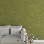 Olivgrüne Belka B3 Baumwollputz-Tapete, umweltfreundliche Flüssigtapete für moderne Wandgestaltung