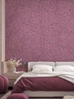 "Belka B32 Tapete in Lila – Ausdrucksstarke, moderne Wandtapete in elegantem Lilaton, vereint stilvolles Design mit effektiver Wärme- und Schalldämmung.