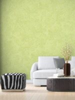 Belka B34 Tapete in Grün und Gelb – Farbige, moderne Wandtapete mit frischer Ausstrahlung, perfekt für kreative Raumgestaltungen mit zusätzlicher Wärme- und Schalldämmung.