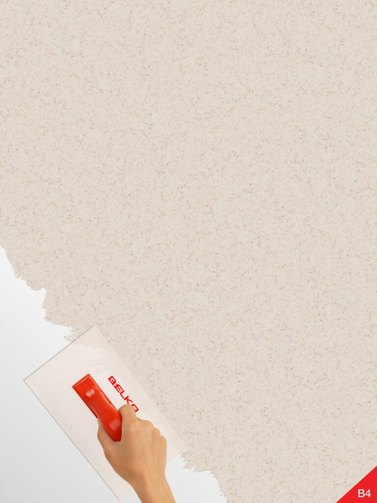 Cremefarbene Belka B2 Beige Baumwollputz-Tapete, natürliche Flüssigtapete für stilvolle Wanddekoration