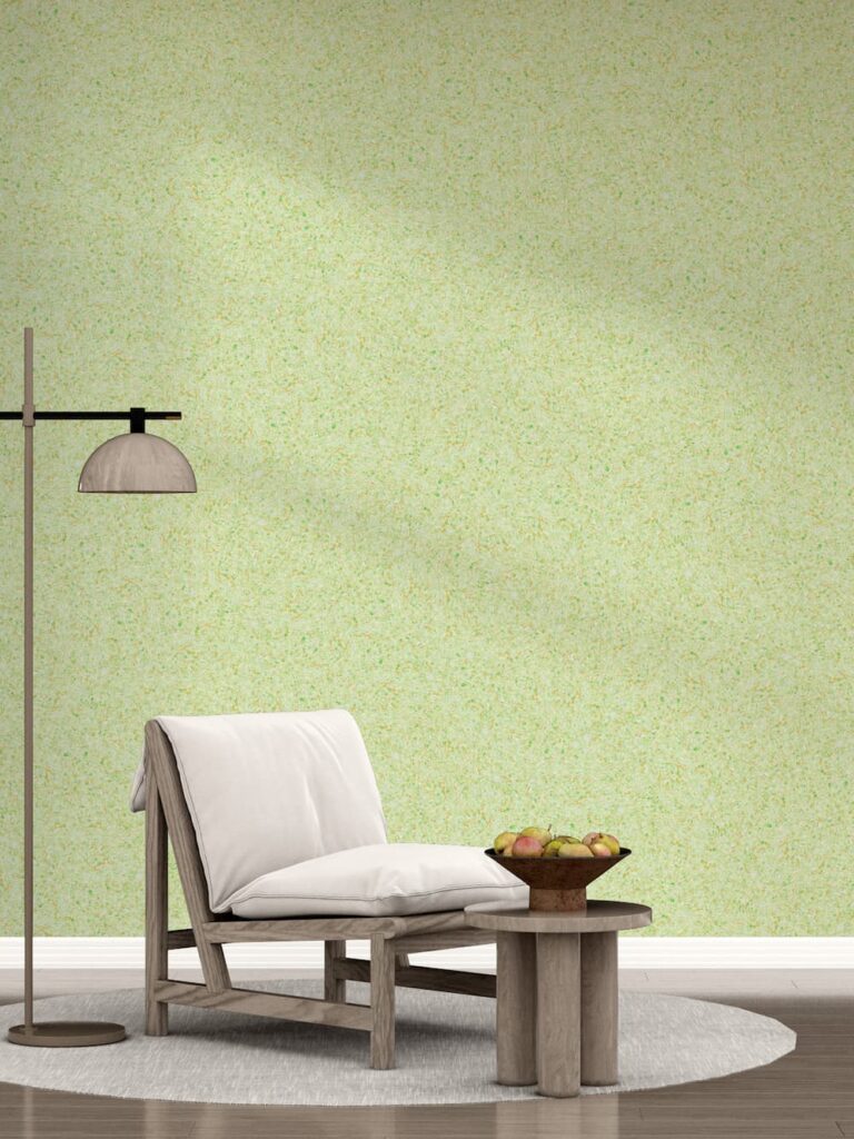 Belka B40 Tapete in Gelb und Grün – Lebendige, moderne Wandtapete mit fröhlicher Farbkomposition, kombiniert stilvolles Design mit effektiver Wärme- und Schalldämmung.