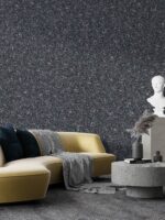 Belka B47 Tapete in Schwarz – Moderne, elegante Wandtapete in tiefem Schwarz, ideal für kreative und stilvolle Raumgestaltungen mit exzellenter Wärme- und Schalldämmung.
