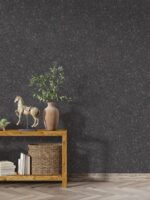 Belka B48 Tapete in Schwarz und Gold – Luxuriöse, moderne Wandtapete mit edler Schwarz-Gold-Kombination, vereint stilvolles Design mit effektiver Wärme- und Schalldämmung.