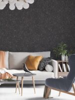 Belka B48 Tapete in Schwarz und Gold – Luxuriöse, moderne Wandtapete mit edler Schwarz-Gold-Kombination, vereint stilvolles Design mit effektiver Wärme- und Schalldämmung.
